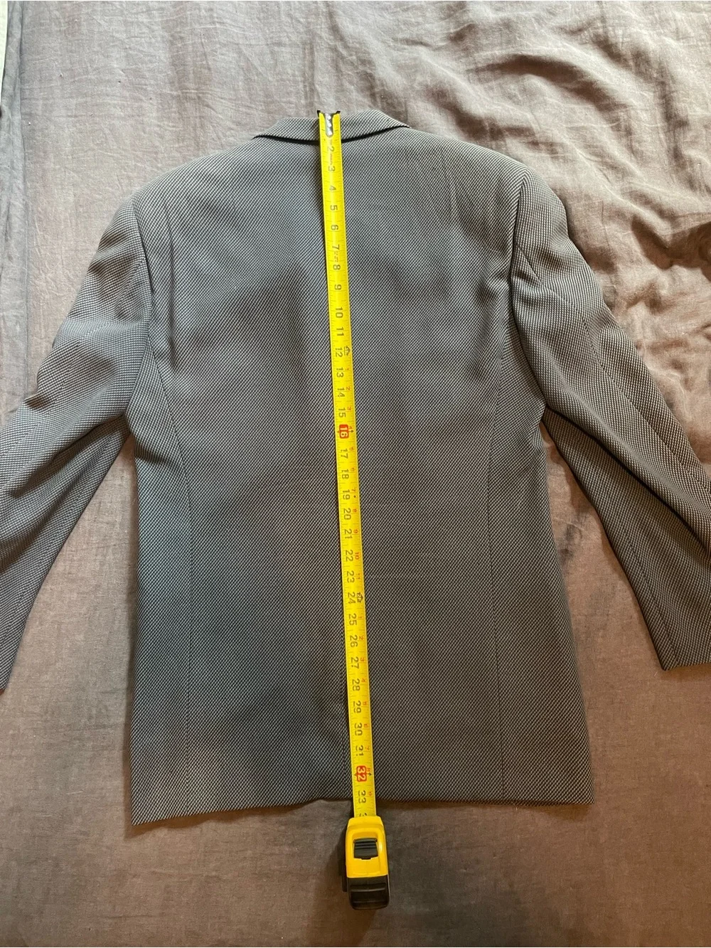Armani Collezioni Italian Vintage 3 Button Dark Grey Houdstooth Sport Coat 40R